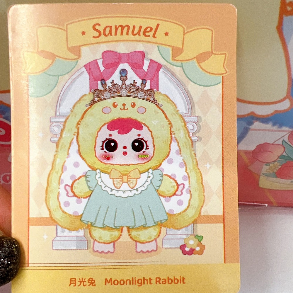 Samuel Crown Rabbit 400% Moonlight Yellow Rabbit plush blind box - Picture 9 of 9